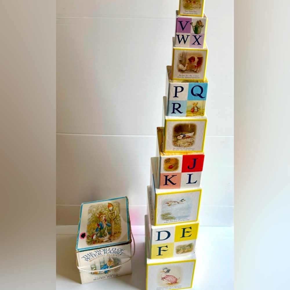Beatrix Potter Peter Rabbit Building Blocks Vintage 1998